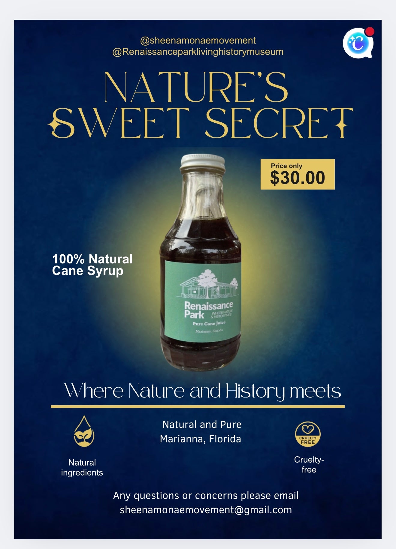 Natures Sweet Secret Cane Syrup (sold out until November 2026)